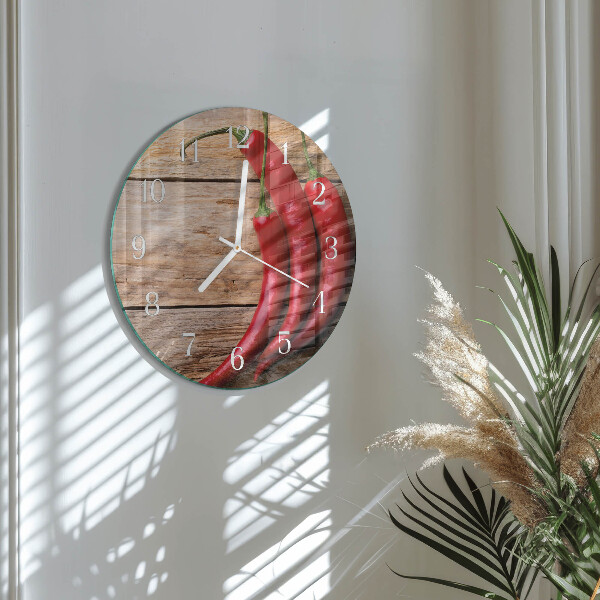 Horloge ronde piments