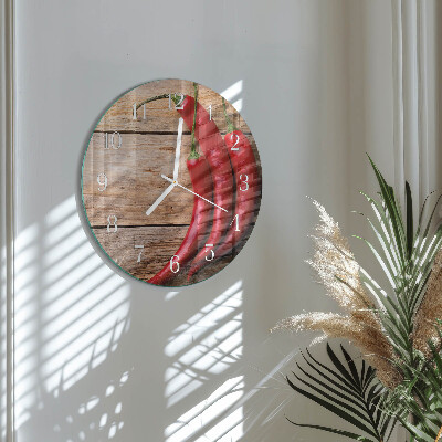 Horloge ronde piments