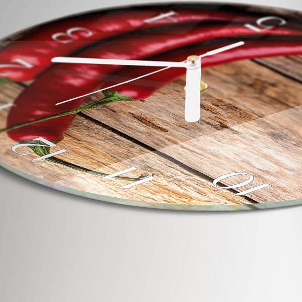 Horloge ronde piments