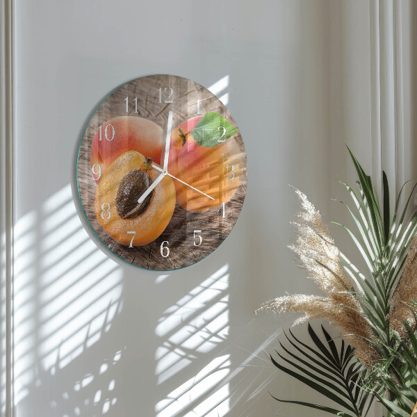 Horloge ronde abricots