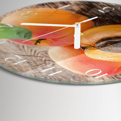 Horloge ronde abricots