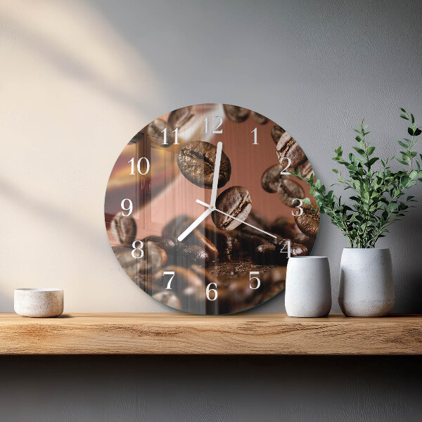 Horloge ronde Café en grains