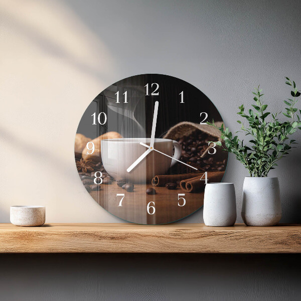 Horloge ronde Café