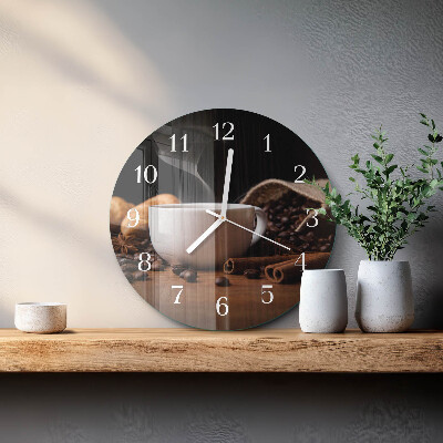Horloge ronde Café