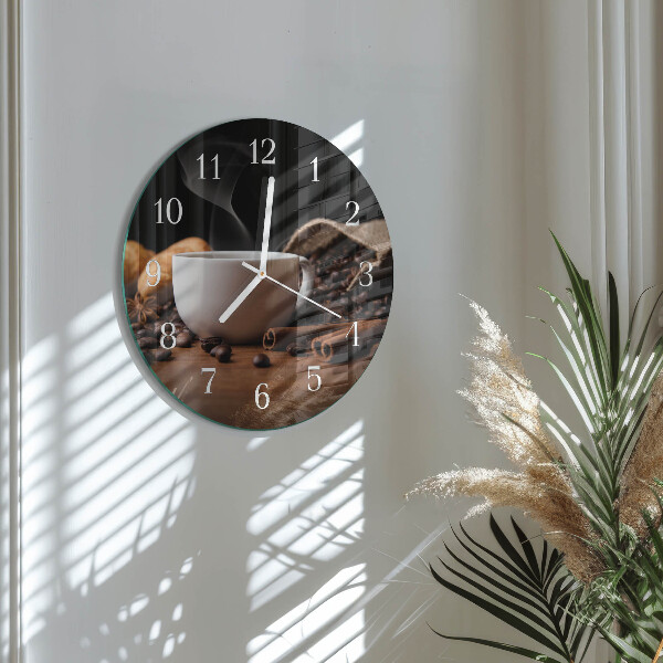 Horloge ronde Café