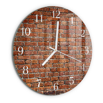 Horloge ronde Brique