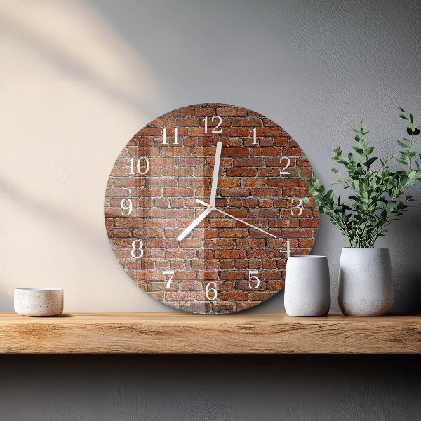 Horloge ronde Brique