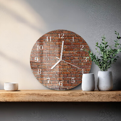 Horloge ronde Brique