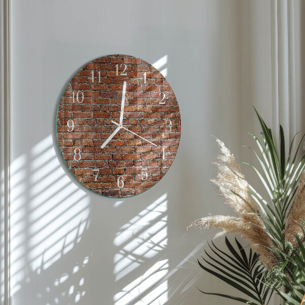 Horloge ronde Brique