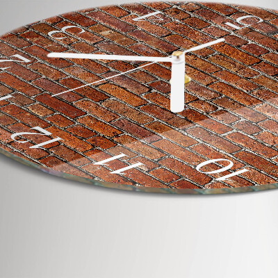 Horloge ronde Brique