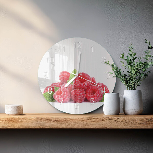 Horloge ronde Framboises