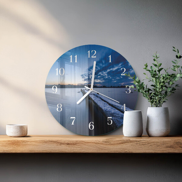 Horloge ronde Paysage