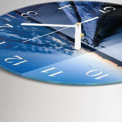 Horloge ronde Paysage