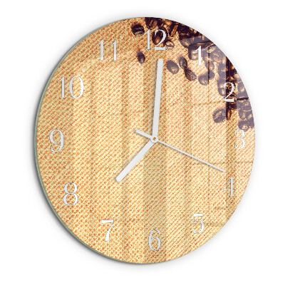 Horloge ronde Café en grains