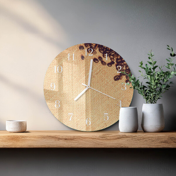 Horloge ronde Café en grains