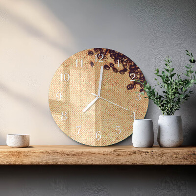 Horloge ronde Café en grains
