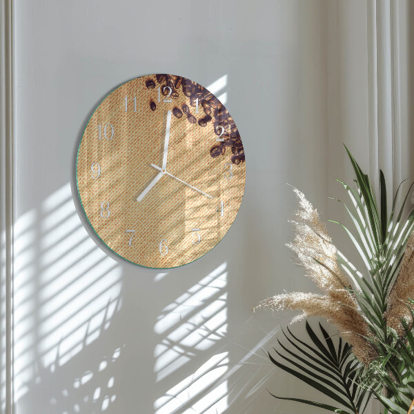 Horloge ronde Café en grains
