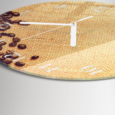 Horloge ronde Café en grains