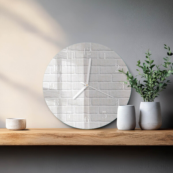 Horloge ronde Brique