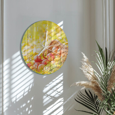 Horloge ronde Pommes