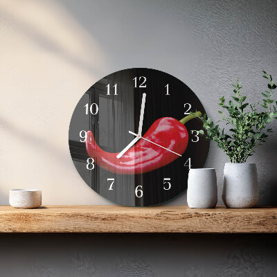 Horloge ronde piments