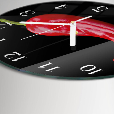 Horloge ronde piments