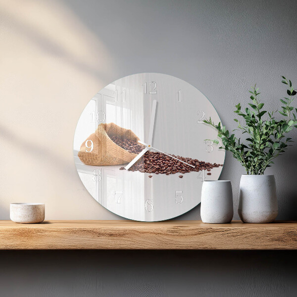 Horloge ronde Café en grains