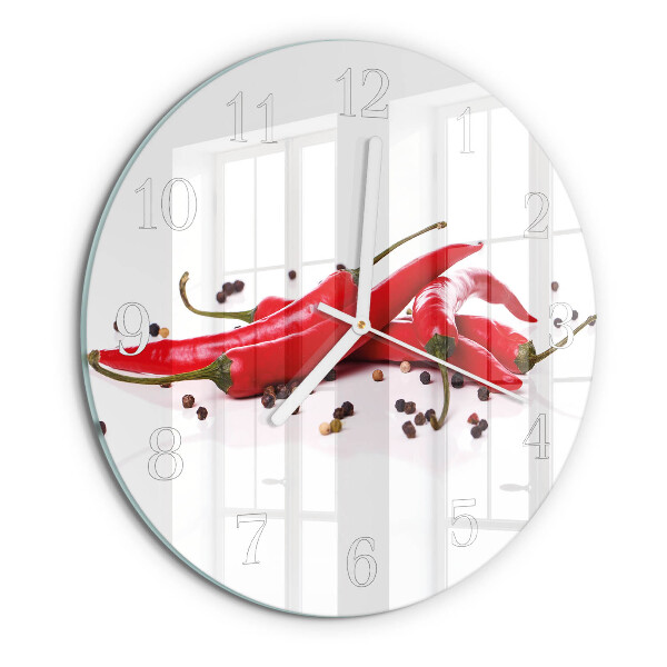 Horloge ronde piments