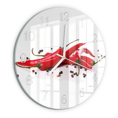 Horloge ronde piments
