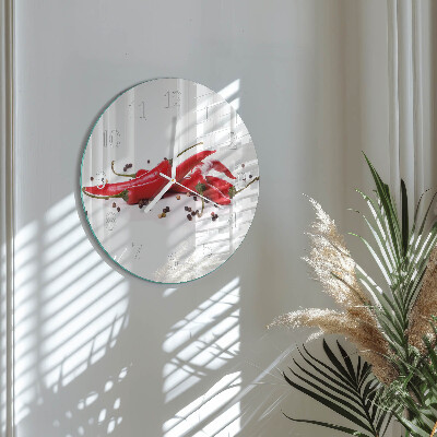 Horloge ronde piments