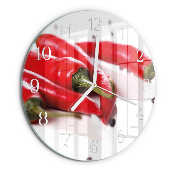 Horloge ronde piments