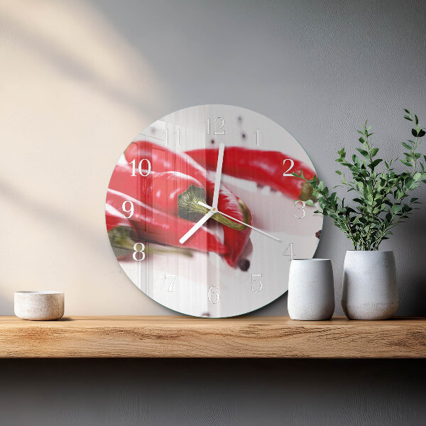 Horloge ronde piments