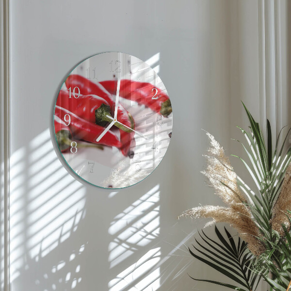 Horloge ronde piments