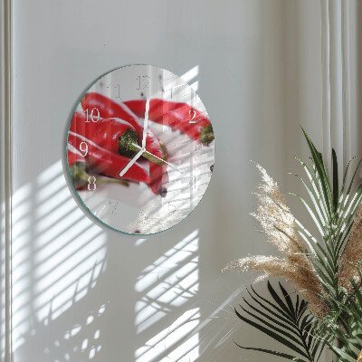 Horloge ronde piments