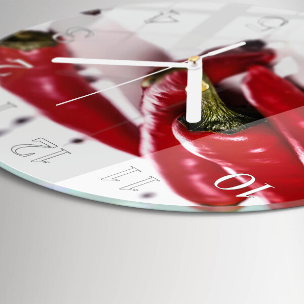Horloge ronde piments