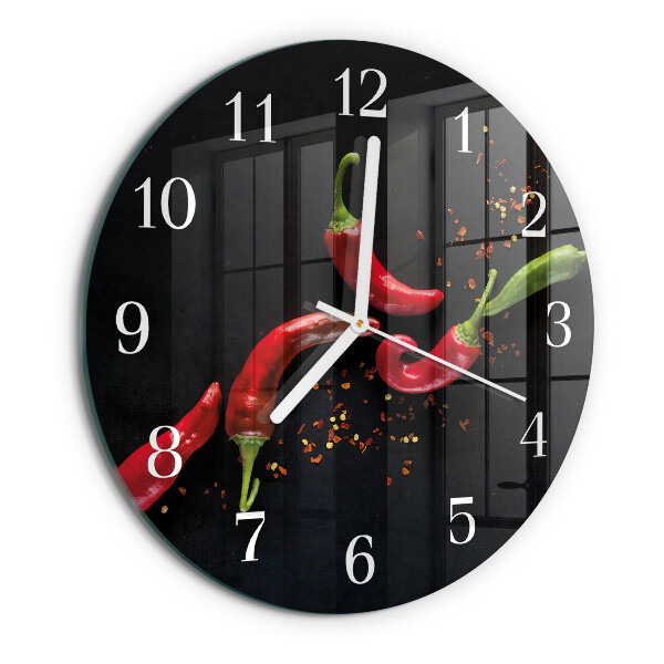 Horloge ronde piments