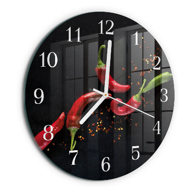 Horloge ronde piments