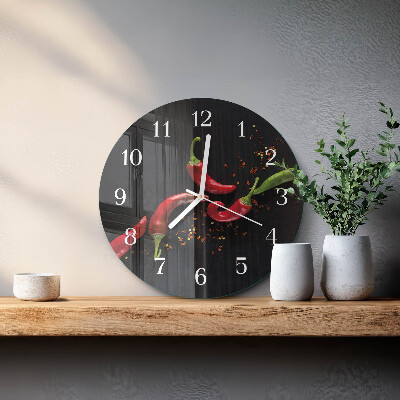 Horloge ronde piments