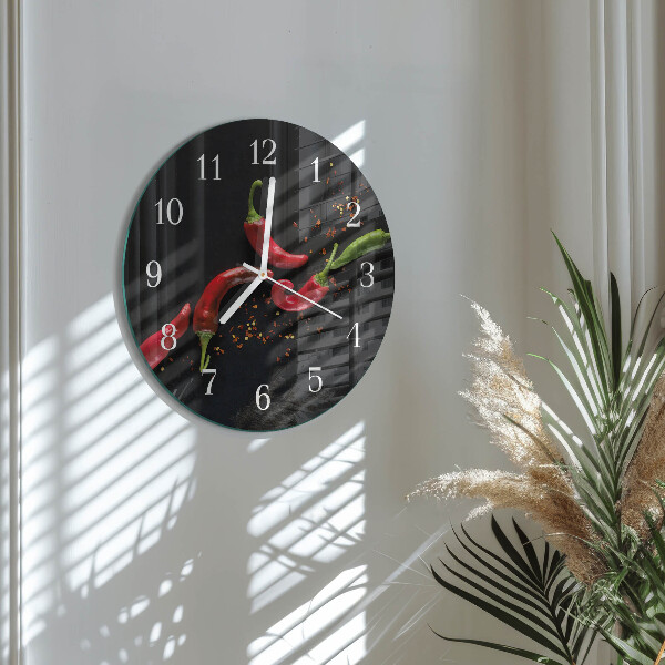 Horloge ronde piments