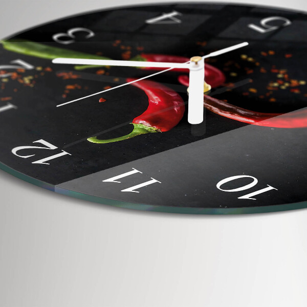 Horloge ronde piments