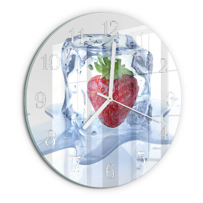 Horloge ronde Crème glacée à la fraise