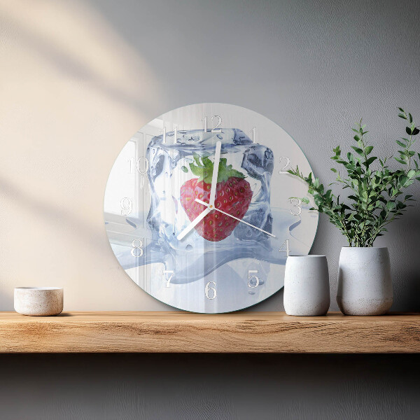 Horloge ronde Crème glacée à la fraise