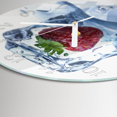 Horloge ronde Crème glacée à la fraise