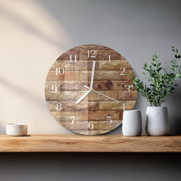 Horloge ronde Brique