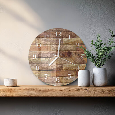 Horloge ronde Brique