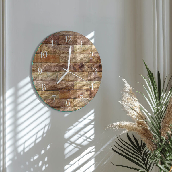 Horloge ronde Brique
