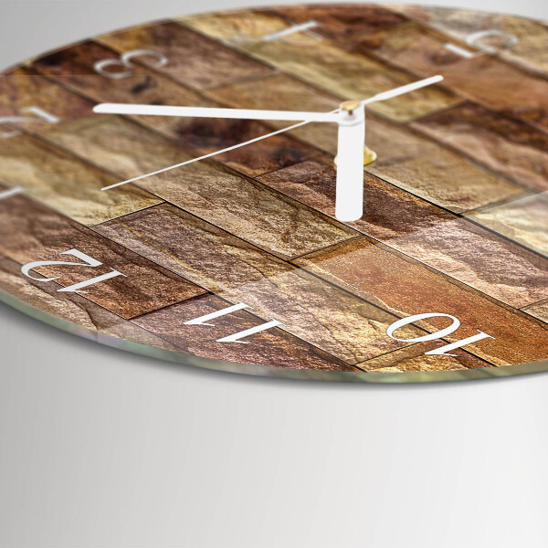 Horloge ronde Brique
