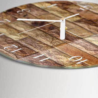 Horloge ronde Brique