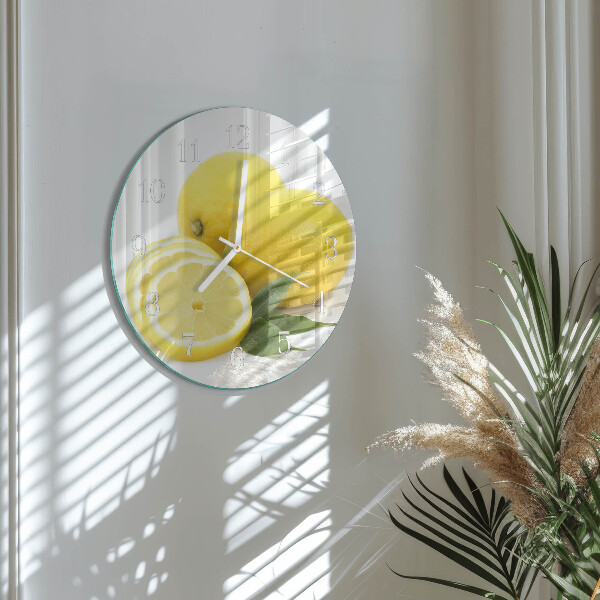 Horloge ronde Citrons