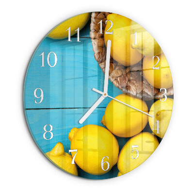 Horloge ronde Citrons